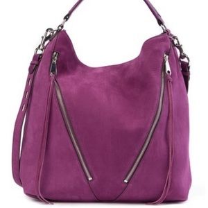 Rebecca Minkoff Nubuck Moto Hobo Bag